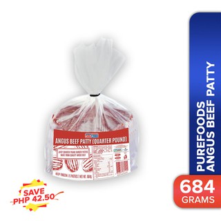 Save Php 42.50 Purefoods Angus Beef Patty 684g