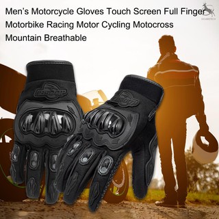 ☞COD Men’s Motorcycle Gloves Touching Screen Full Finger Motorbike Racing Motor Cycling Motocross Mountain Breathable M-XL