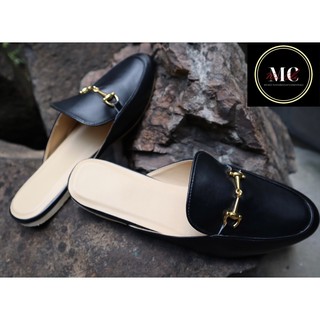 Alice Half Loafer Shoes (Black Color)