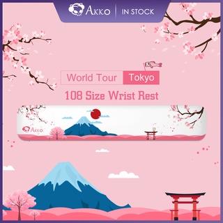 Akko World Tour Tokyo Memory Foam Wrist Rest for Keyboard, Soft Cushioned Support to Avoid Wrist Pain from Constant Typing & Gaming