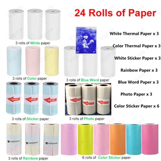 Paperang Peripage Thermal Photo Printer Paper Rolls Printer Case Label Photo Color Sticker Paper For