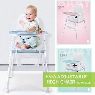 Multi-Functional Baby High Chair with Wheels