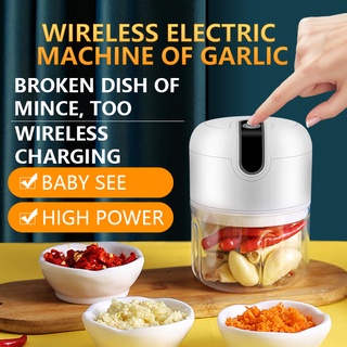 Electric garlic masher Portable USB rechargeable wireless food crusher Automatic garlic crusher (3)
