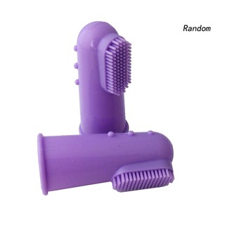 ♥RAN♥Silicone Finger Toothbrush Dental Hygiene Brush for Small to Large Dog Cat Pet (8)