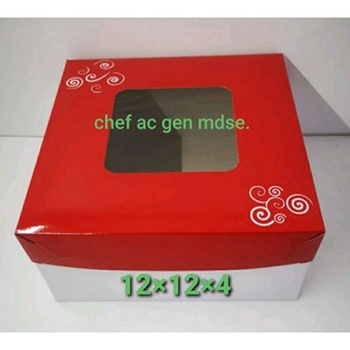 12×12×4 CAKE BOX RED