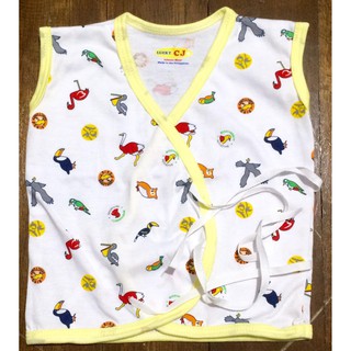 New born Infant Sleeveless Tie-sides Cotton Printed lucky cj