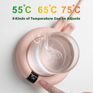 SL-Smart Touch Heating Coasters Mini Charging Warmer Heat Base Adjustment 3 Gear 55° Adjustment Cup (1)