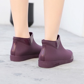 Japanese-style fashionable all-match rain boots ladies' short rain boots low-top non-slip waterproof work shoes kitchen shoes (6)