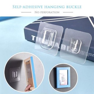 Transparent Wall Hooks Waterproof Double-sided Adhesive Hook Reusable Seamless Hanging Hook