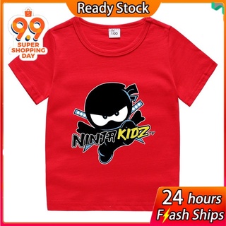 NINJA KIDZ Children Clothes T-shirts T Shirt Tee for Boys Girls Short Sleeve T-shirt Tee Tops