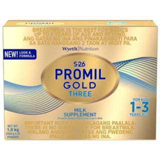 Wyeth s-26 promil gold three 1.8 1-3 years old