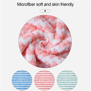 Oil Free Dishwashing Towel Kitchen Cleaning Rag Cationic Coral Pile Absorbent Cloth (6)