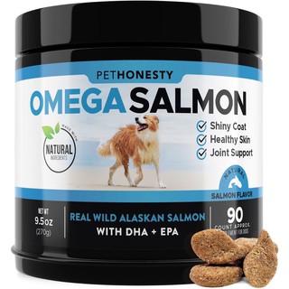 Omega Salmon Chews by PETHONESTY, 90 Count (1)