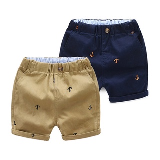 2021 Summer New Iron Anchor Shorts Boys Children Elastic Waist Short Pants