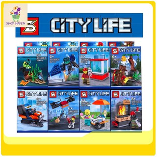 SY6956 City Life Mini-Figures Character Building Blocks