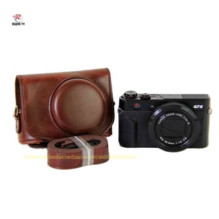 ☌◇✆Pu Leather Camera Case Bag Pouch For Canon PowerShot G7X Mark iii G7Xiii G7X3