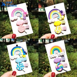 Rainbow Baby Girl Hair Clips Set Candy Colors Hairpin Kids Clip Headdress Hair Accessories Gift