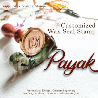 PAYAK / Customized / Personalized Wax Seal Stamp with Wooden handle