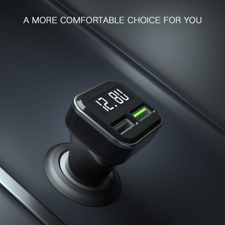 Dual USB Car Charger Quick Charge 3.0 Fast Charging With LED Display