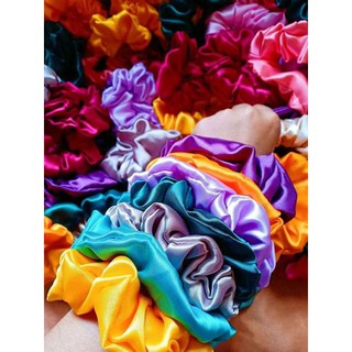 Satin Silk Scrunchies Large Size