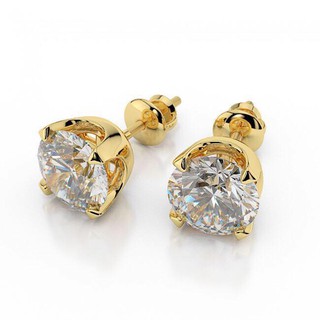 [Kusu] Gold Diamond Stud Earrings