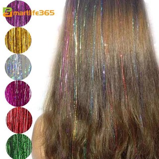 Hair tinsel sparkle holographic glitter extensions highlight
