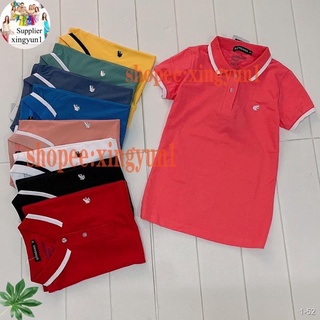 ₪Family couple polo shirt plain color stretch cotton (15/colors-small To plus size sjga #sjgs