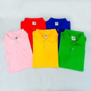 Black Horse Poloshirt Adult Unisex Polo Shirt TShirt (Blue, Yellow, Red, Green, Pink)