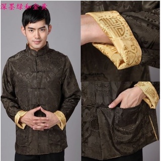 ✙✲Tang suit costume CNY garment clothing blouse men clothes plus size Oversized chinese new year ch