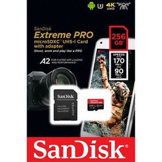 SanDisk 256GB Micro SD SDXC MicroSD TF Class 10 256G 256 GB Extreme PRO 170MB/s