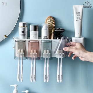 ♈❐Toothbrush Storage Rack Toiletries Bottles Cosmetics Skin Care Products Toothpaste Storage Rack Wa