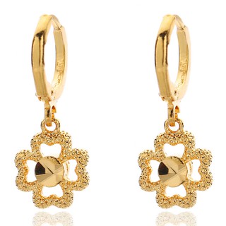 Crown Jewelry 24k Gold Plated Flower Earring GE105
