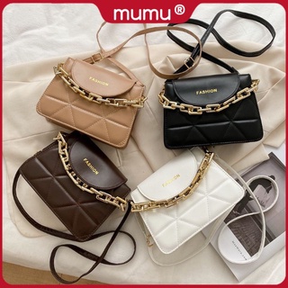 Mumu #2032 Korean Fashion Leather Chain Ladies Sling Bag For Women Bags Limited Stock