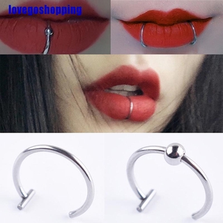 Women Lips Rings Nose Ring Piercing Clip mouth Ring Fake Piercing Body Clip Hoop (1)