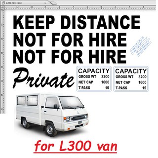 L300 Capacity Not For Hire Private and Keep Distance