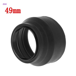 DOU Lens Hood Rubber Collapsible Wide-Angle 3 Stage 49mm Camera Accessories Replacement Part