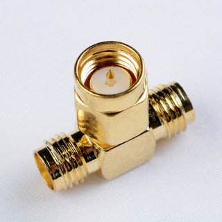 Useful 3 Way Splitter Adapter Connector Triple T RF SMA Male To Two SMA Female