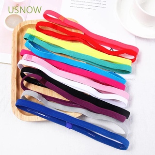 USNOW Men Sweatband Women Sports Headband Hair Bands 5Pcs Hair Accessories Candy Color Running Football Fitness Yoga/Multicolor