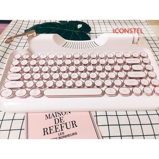 Hellboy KnewKey keyboard steampunk dot wired Windsor white Retro typewriter Cherry axis Backlight Me
