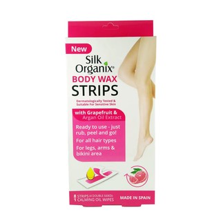 Silk Organix Body Wax Strips with Grapefruit & Argan Oil Extract