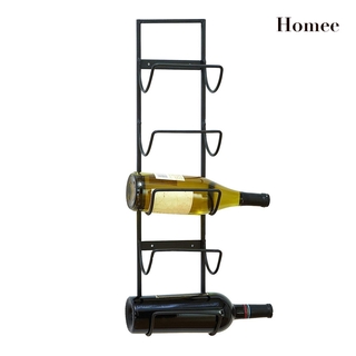 [Home Appliances]5 Level Wall Mount Wine Bottle Display Stand Kitchen Storage Shelf Rack (7)