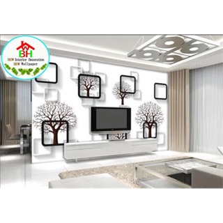 BHW Wallpaper Color Black/White Self-Adhesive Wallpaper PVC Waterproof T10