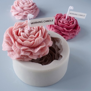 DIY 3D Silicone Candle Mold/Candle Mould Peony Flower 3D Silicone Mold for Scented Candle Soap Plaster DIY Crafts Baking Decoration