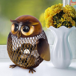 squishyeducational toys outdoor toys¤Ayeshow TOOARTS Owl Shaped Metal Coin Box Home Furnishing Arti