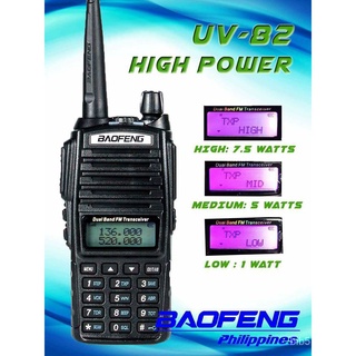 【Ready Stock】❁ BAOFENG UV-82 CNC High Power 8W VHF/UHF Two Way Radio walkie talkie high/mid/low