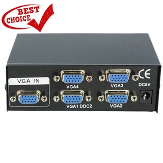 【Stock】 150MHz 4 port VGA splitter Monitor Switch VGA SVGA Video Splitter Box Adapter USB Powered