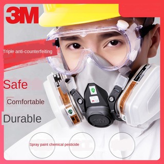 [In Stock]3M Mask Model: 7502 6200 7 In 1 PM2.5 Industrial Gas Mask Half Face Painting Spraying Respirator Safety Work Filter Dust Mask Dust Proof Face Mask