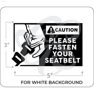 motorcycleback support✕✜Caution Please Fasten Your Seat Belt_ Design_Decal Sticker (1)