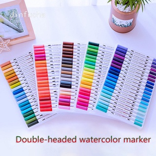 100/120 Colors Watercolor Pen Brush Markers Dual Tip Fineliner Drawing Painting for Schools Art Supplies