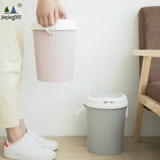 Portable Trash Can Garbage Bin Swing Lid Home Bathroom Kitchen Waste Basket (3)